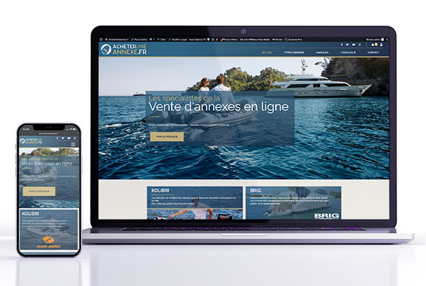 Mockup Acheter Une Annexe Vente en ligne de bateaux annexes